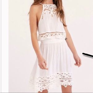 Free People Run Wild Battenberg Set in ivory XS